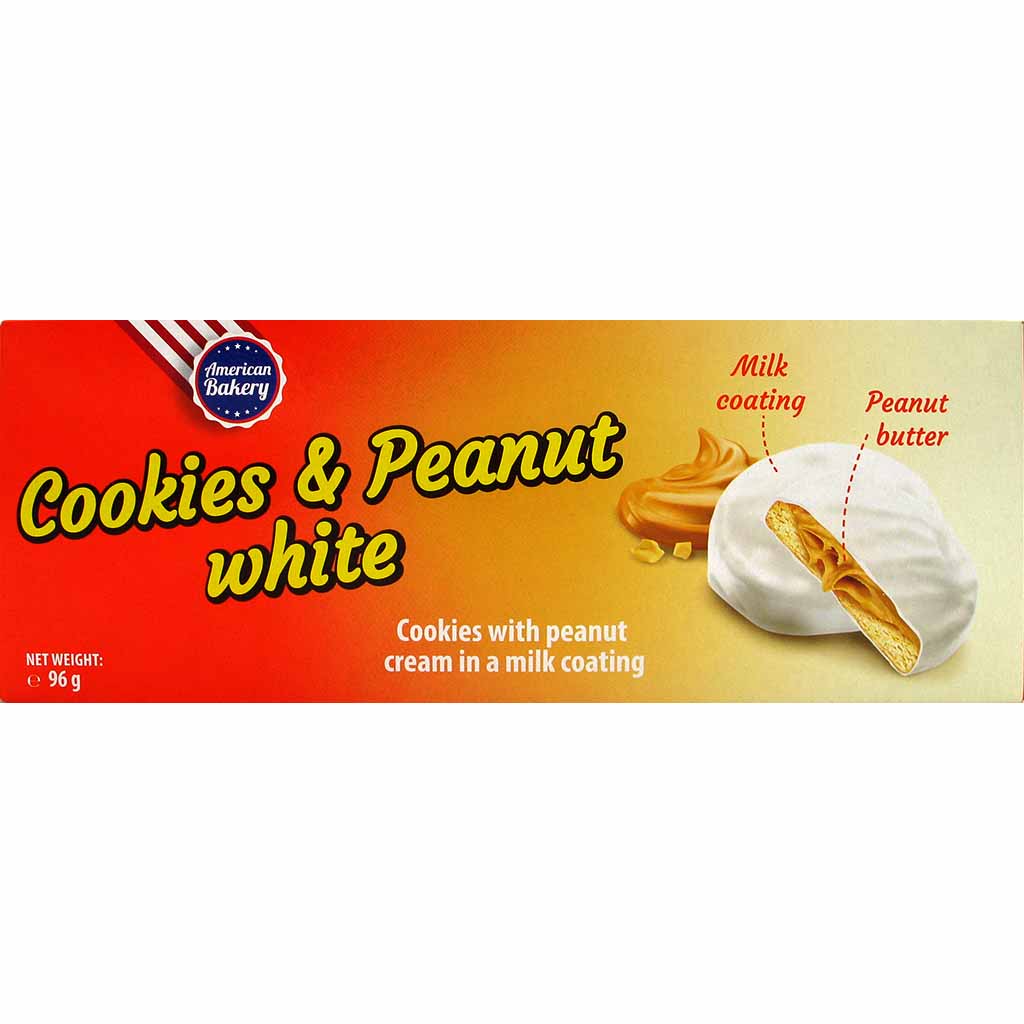 American Bakery Cookies & Peanut white Glaze (96g)